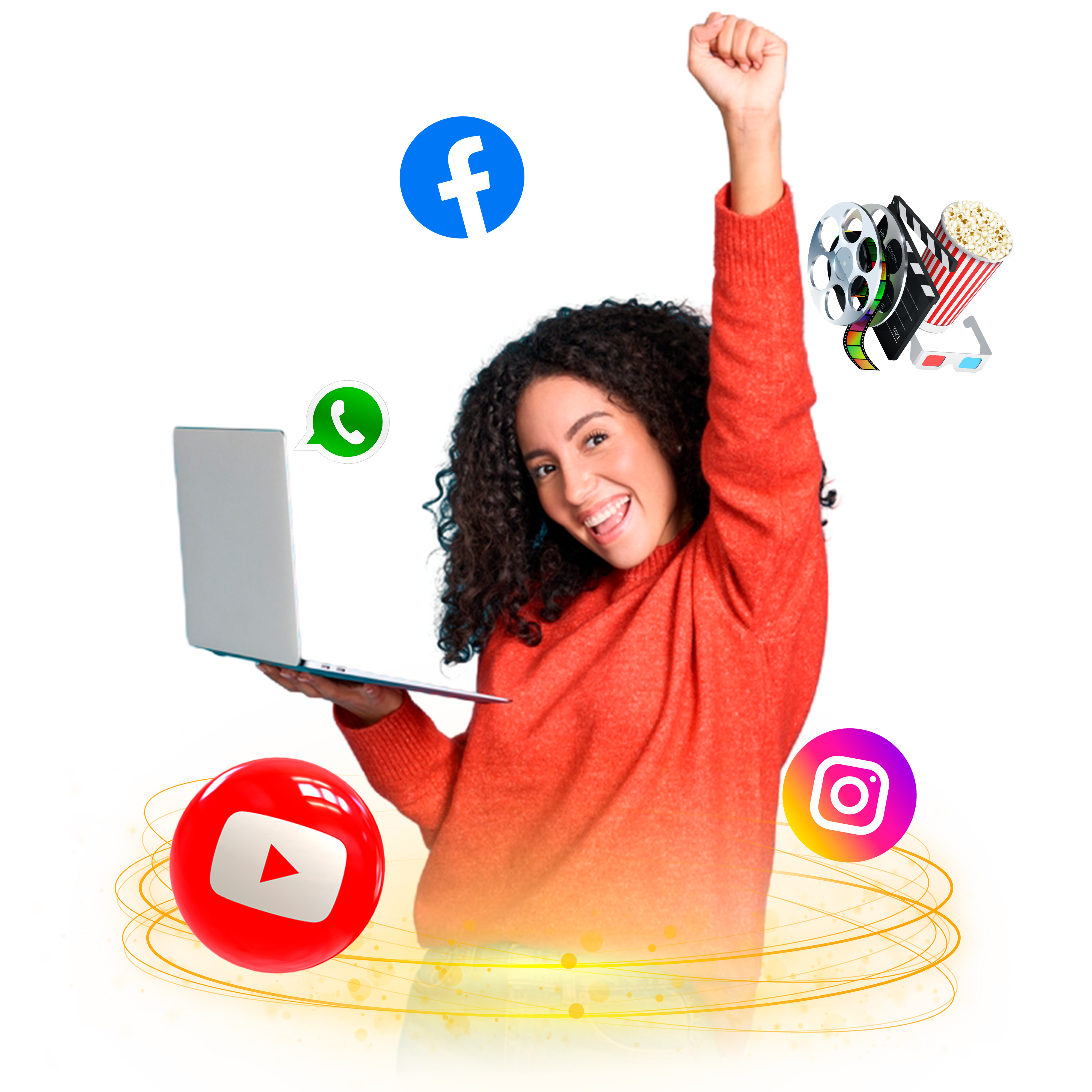 Clientes usando internet com alta velocidade